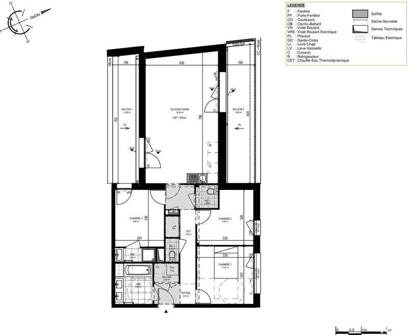 Appartement - 86 m² - 4 pièces