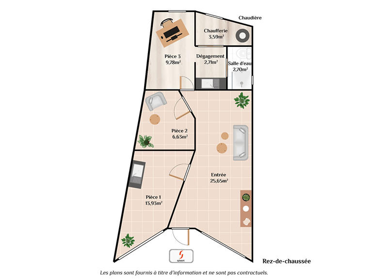 Local commercial - 65 m² - 3 pièces