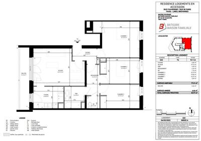 Appartement - 77 m² - 4 pièces