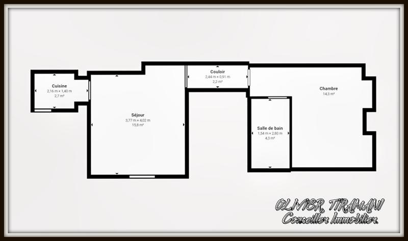 Appartement - 39 m² - 2 pièces