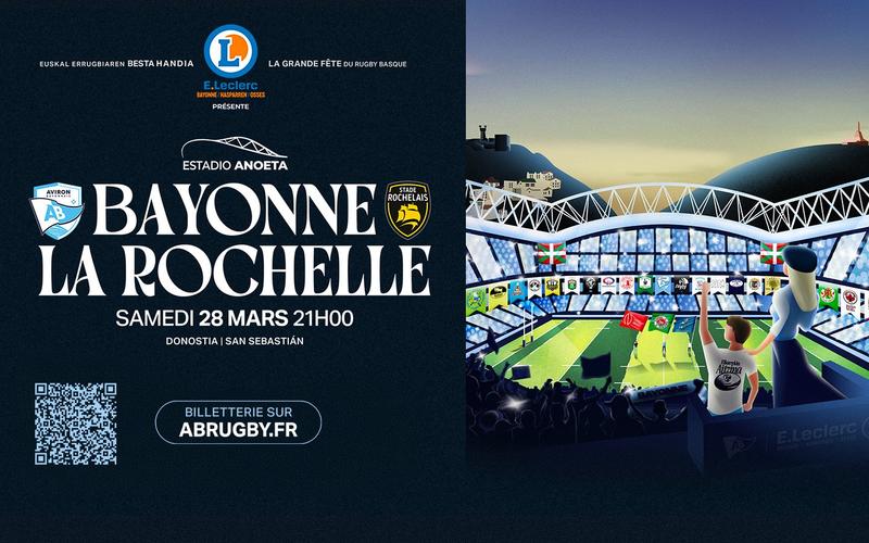 Match Aviron Bayonnais Vs Stade Rochelais à Anoeta