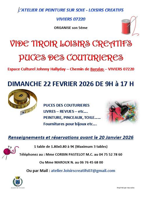 Puces couturières et loisirs créatifs