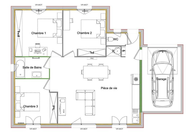 Maison - 85 m² - 4 pièces
