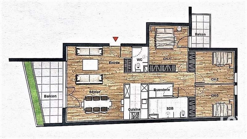 Appartement - 86 m² - 4 pièces