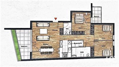 Appartement - 86 m² - 4 pièces