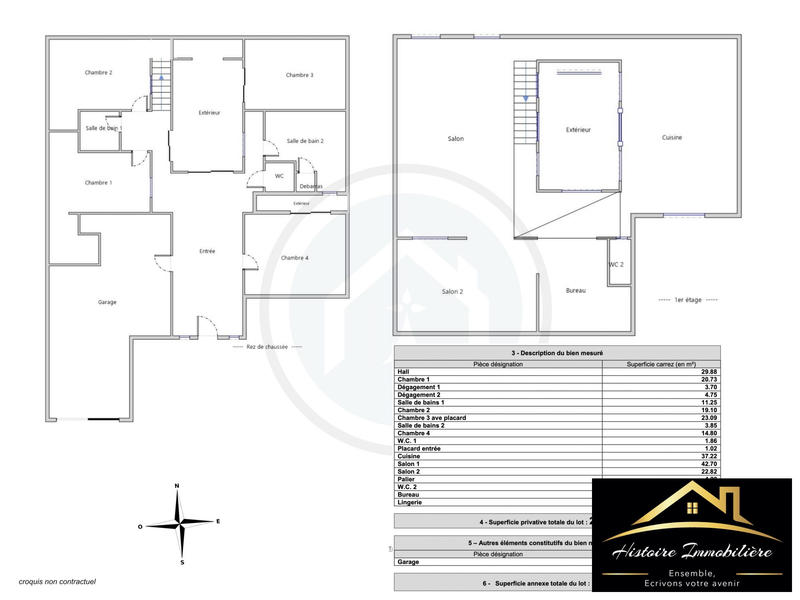 Appartement - 286 m² - 6 pièces