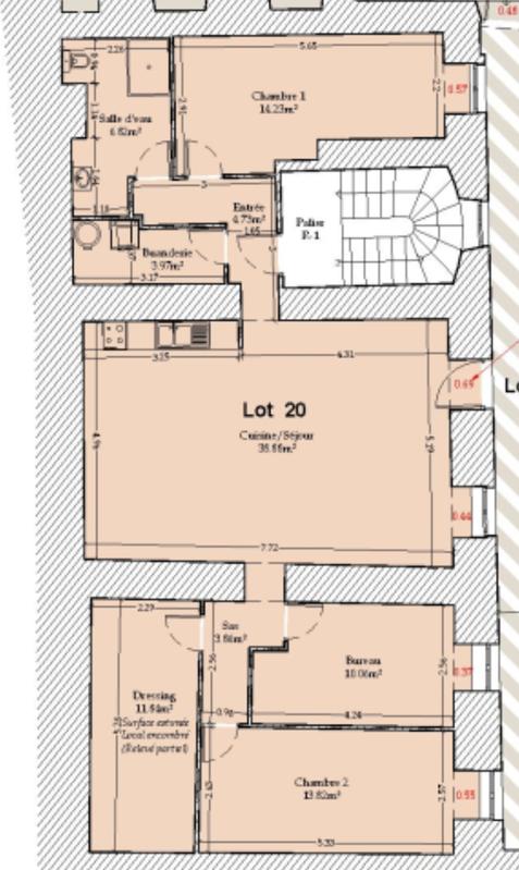 Appartement - 108 m² - 4 pièces