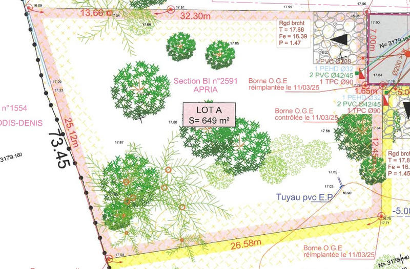 Terrain constructible - 649 m²