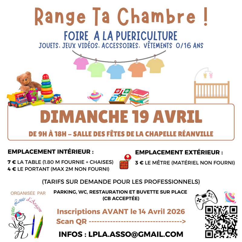 Range ta chambre - foire à la puériculture - bourse aux vélos - troc aux plantes