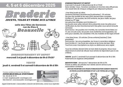 Braderie de jouets vélos et foire aux livres
