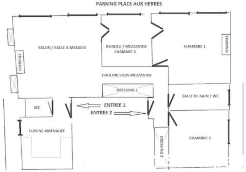 Chambre - 14 m² - 1 pièce