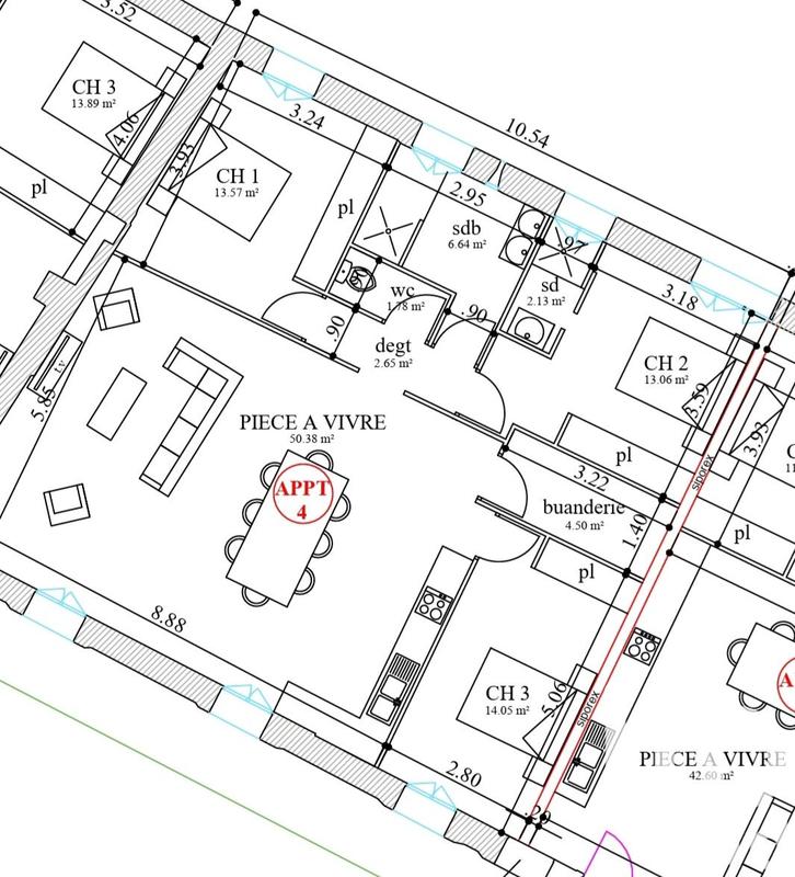 Appartement - 105 m² - 4 pièces