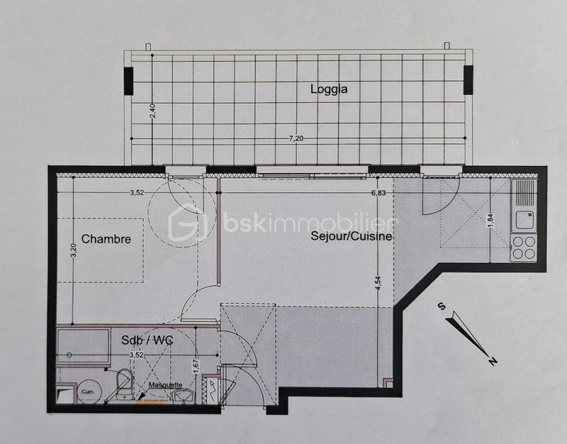Appartement - 41 m² - 2 pièces