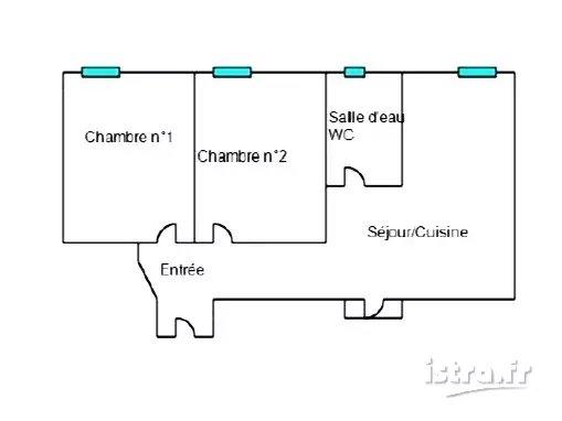 Appartement - 46 m² - 2 pièces