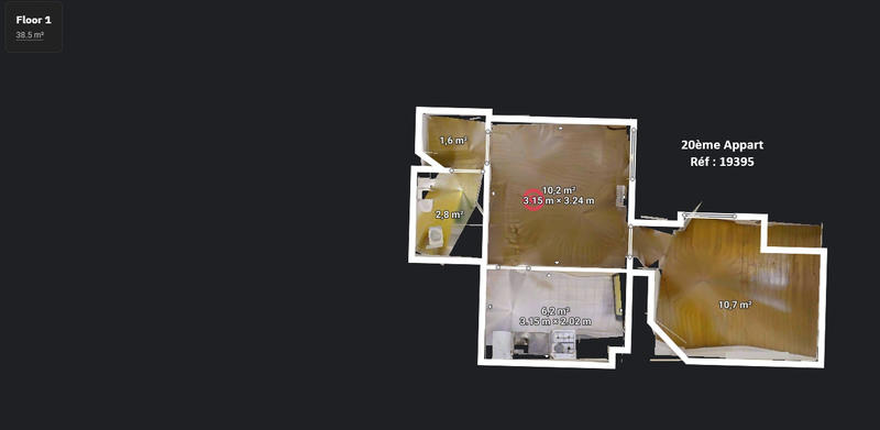 Appartement - 32 m² - 2 pièces