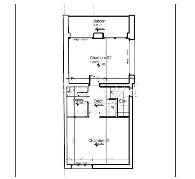 Maison ancienne - 74 m² - 3 pièces
