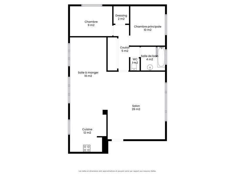 Appartement - 92 m² - 3 pièces