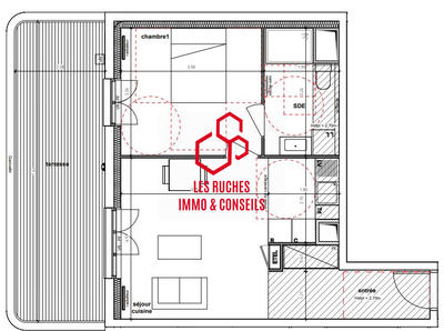 Appartement - 42 m² - 2 pièces