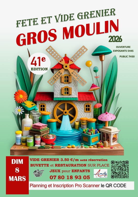 Vide-grenier - fête du gros moulin