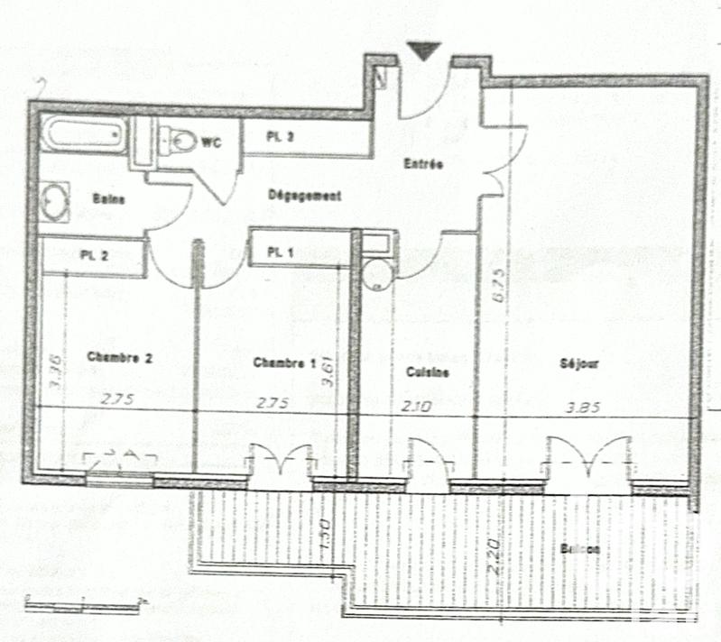 Appartement - 72 m² - 3 pièces
