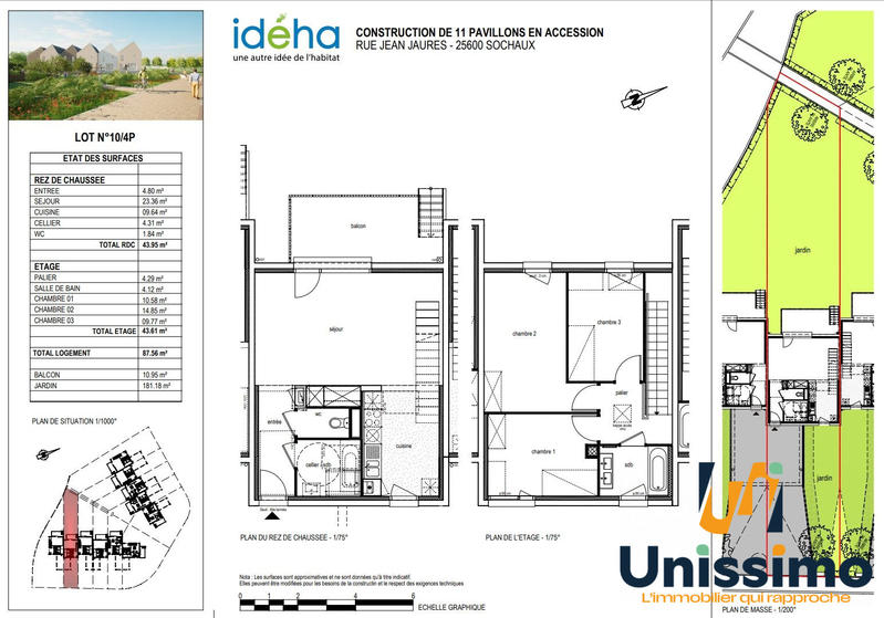 Maison - 88 m² - 4 pièces