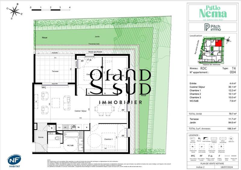 Appartement - 79 m² - 4 pièces