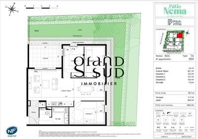 Appartement - 79 m² - 4 pièces