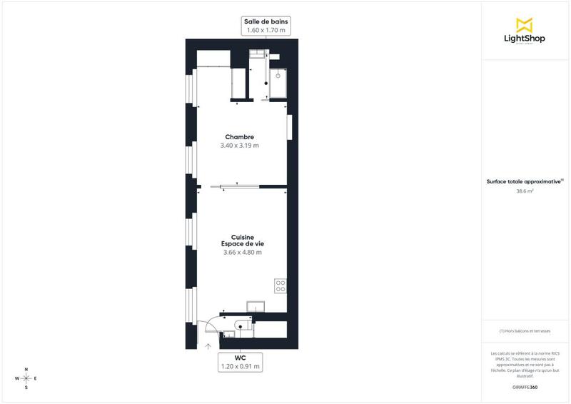 Appartement - 35 m² - 2 pièces