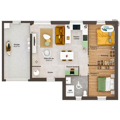 Maison - 60 m² - 4 pièces