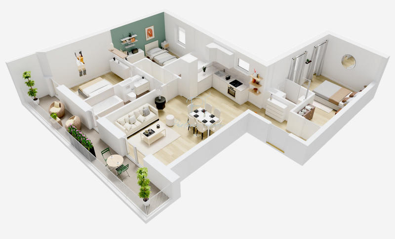 Appartement - 76 m² - 4 pièces