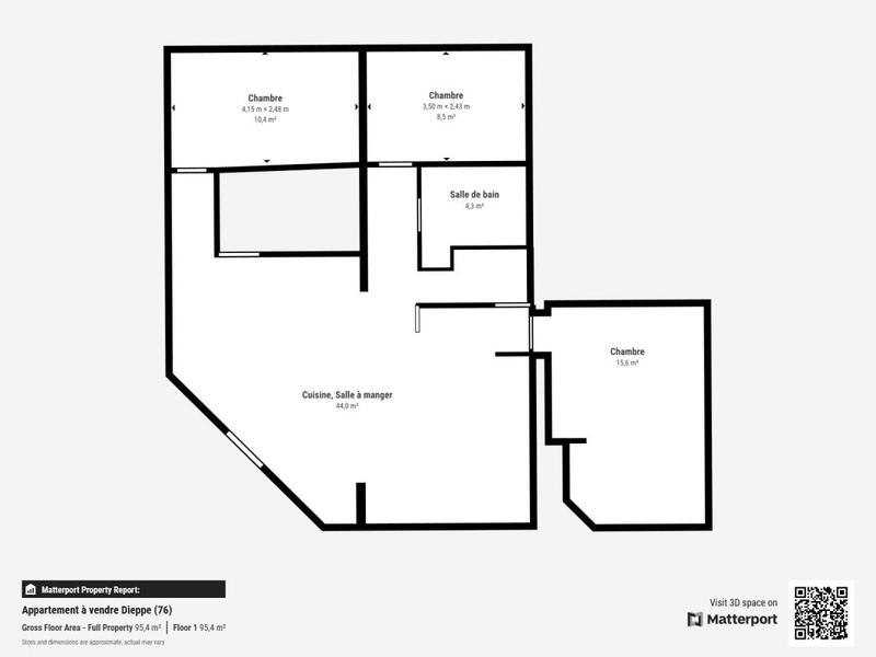 Appartement ancien - 80 m² - 4 pièces