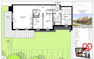 Appartement - 90 m² - 4 pièces