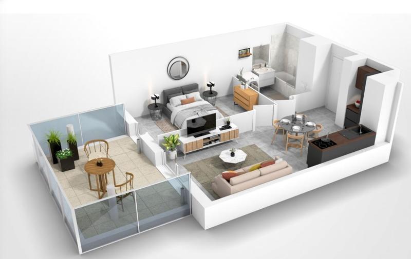 Appartement - 40 m² - 2 pièces