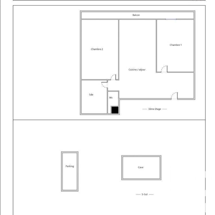 Appartement - 46 m² - 3 pièces