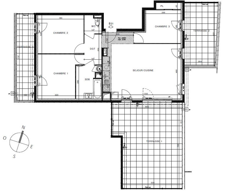 Appartement - 82 m² - 4 pièces