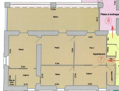 Appartement - 90 m² - 4 pièces