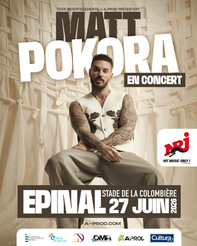 Matt Pokora //  Épinal // Stade de la Colombière // Samedi 27 juin 2026