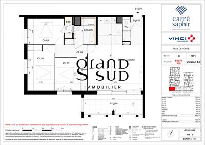 Appartement - 85 m² - 4 pièces