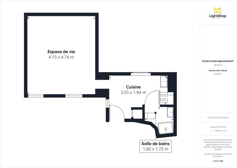 Appartement - 32 m² - 1 pièce