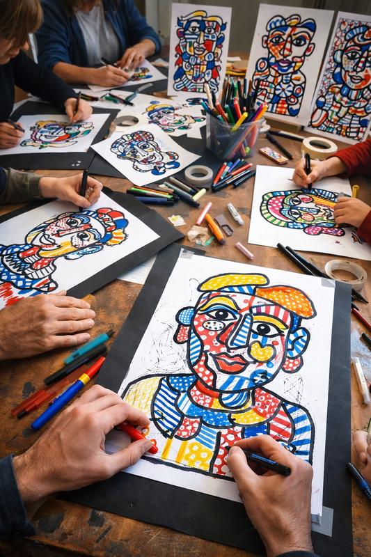 Micro-Folie : Créer son autoportrait à la manière de Jean Dubuffet