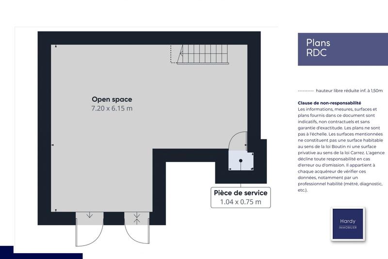 Bureau - 68 m² - 2 pièces