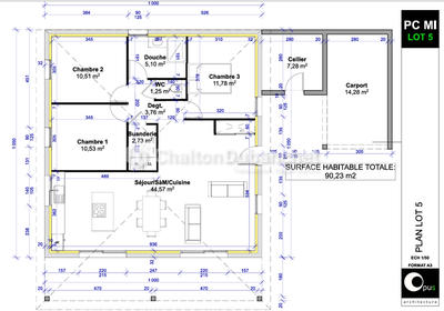 Maison - 90 m² - 5 pièces