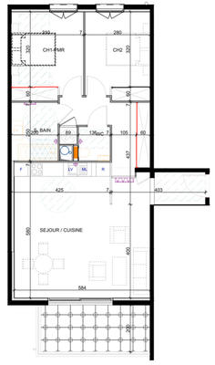 Appartement - 73 m² - 3 pièces