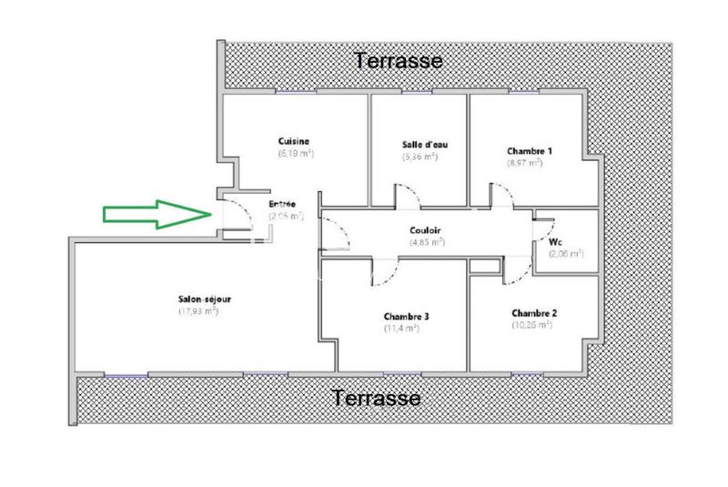 Appartement - 69 m² - 4 pièces