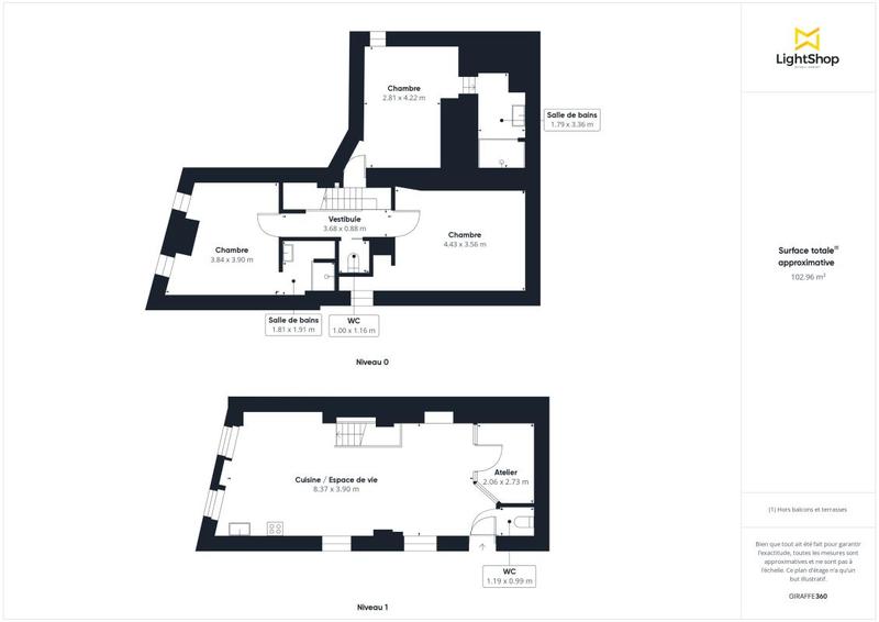 Appartement - 105 m² - 4 pièces