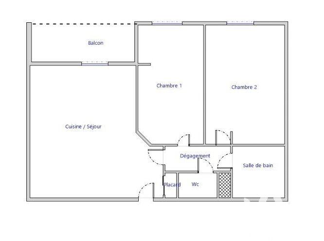 Appartement - 54 m² - 3 pièces