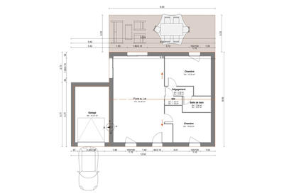 Maison - 64 m² - 3 pièces