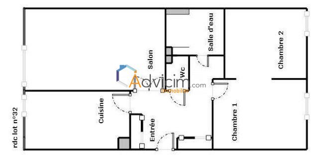 Appartement - 61 m² - 3 pièces