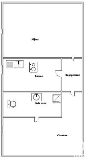 Appartement - 25 m² - 2 pièces
