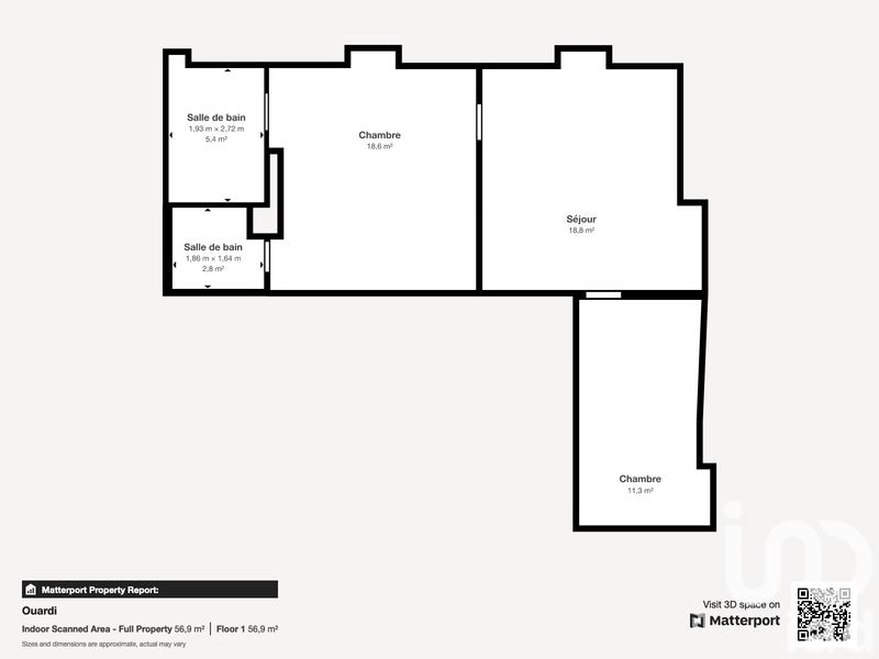 Appartement - 57 m² - 3 pièces
